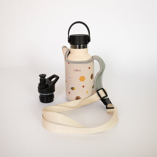 Edelstahl-Trinkflasche mit Schutztasche (350ml)