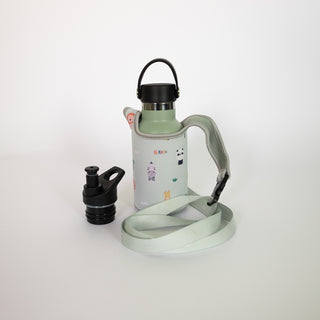 Edelstahl-Trinkflasche mit Schutztasche (350ml)