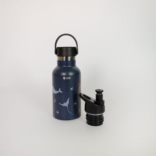 Edelstahl-Trinkflasche mit Schutztasche (350ml)