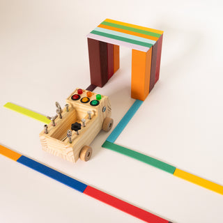 Regenbogen-Holzstäbe