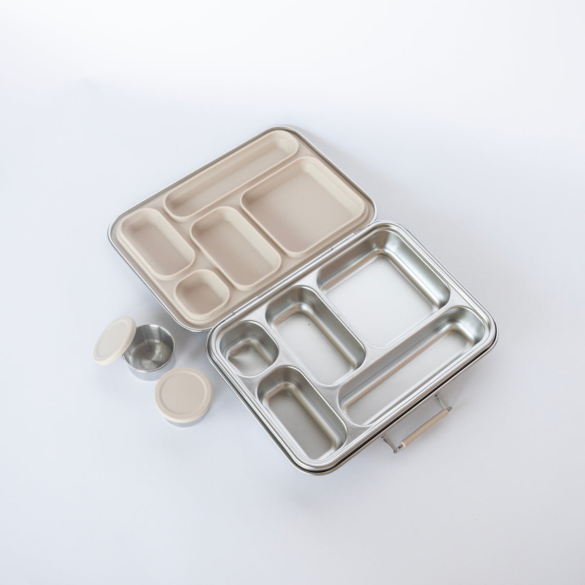 Edelstahl Lunchbox 950ml mit Dip-Behälter – Lebensmittelecht für Kinder – KINDERWELT-KAYA